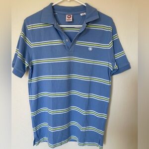 Murphy & NYE Nautica Striped Blue Polo Shirt 100% Cotton